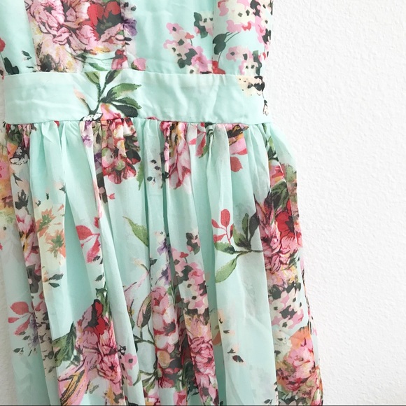 ☀️LAST1️⃣//MINT GREEN FLORAL DRESS - Picture 7 of 14